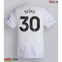 Camiseta Manchester United Benjamin Sesko #30 Visitante Equipación 2025-26 manga corta